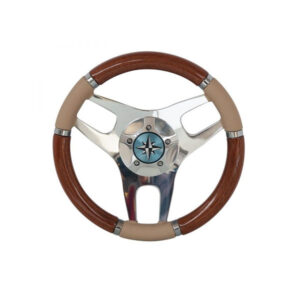 Helm wheel wood-leather ALBA W-L Ros Industrie