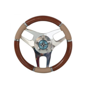 Helm wheel wood-leather ALBA W-L Ros Industrie